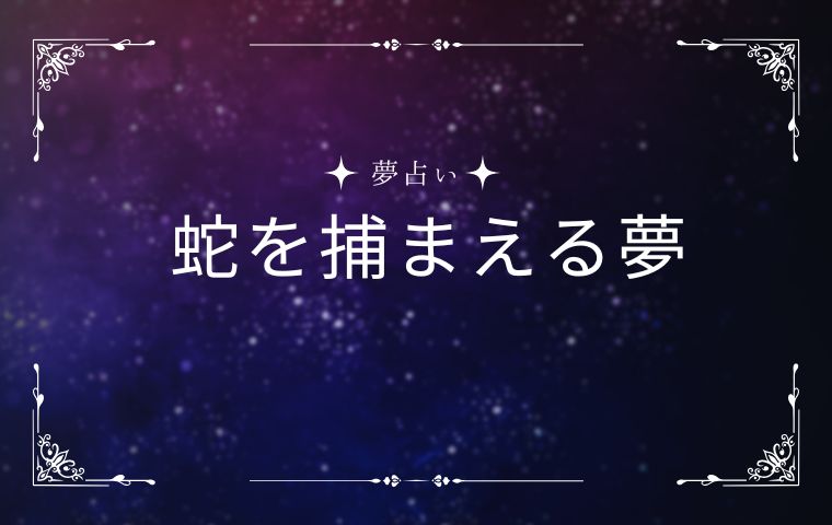 蛇を捕まえる夢